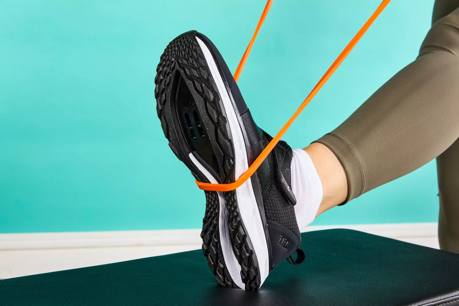 Person wearing TIEM Slipstream Women's Indoor Cycling Shoe while exercising