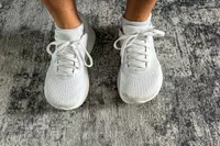 An overhead view of a pair of Topo Athletic Women's Atmos Running Shoes