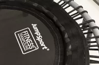 JumpSport 350 Indoor Fitness Trampoline seams and railing