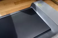 Closeup of one end of WalkingPad P1 Foldable Walking Treadmill