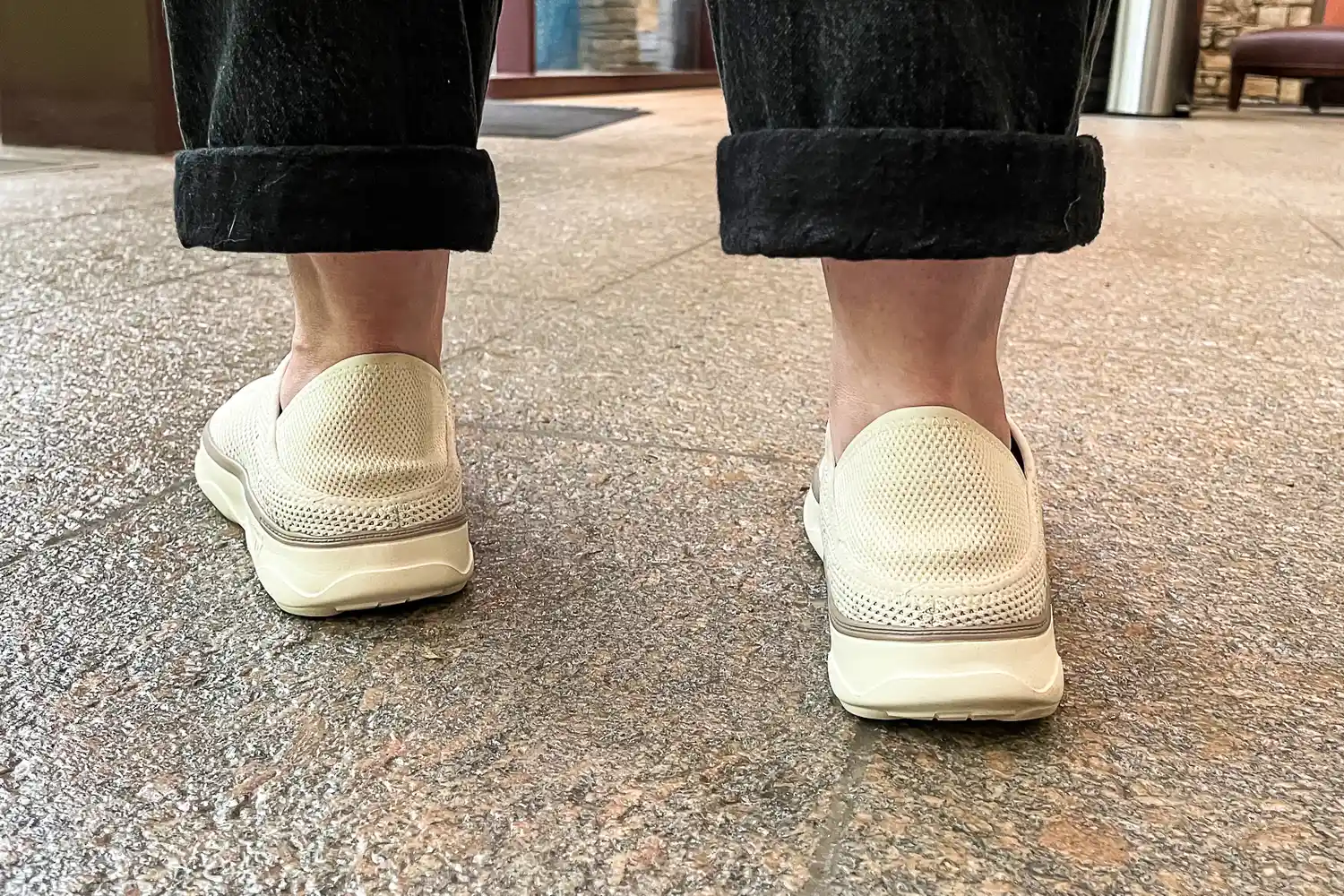 The heels on the Vionic Women's Sage RX Recovery Slip-On Shoes