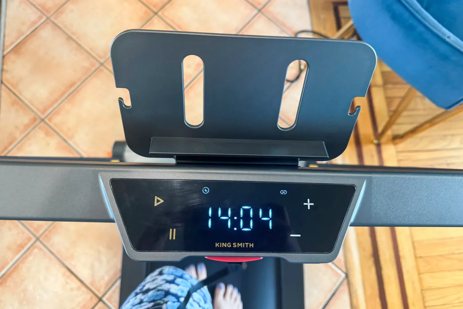 The digital display on the WalkingPad MC11 Workout Treadmill