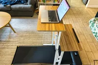 The WalkingPad Z1 Folding Under Desk Treadmill under a desk
