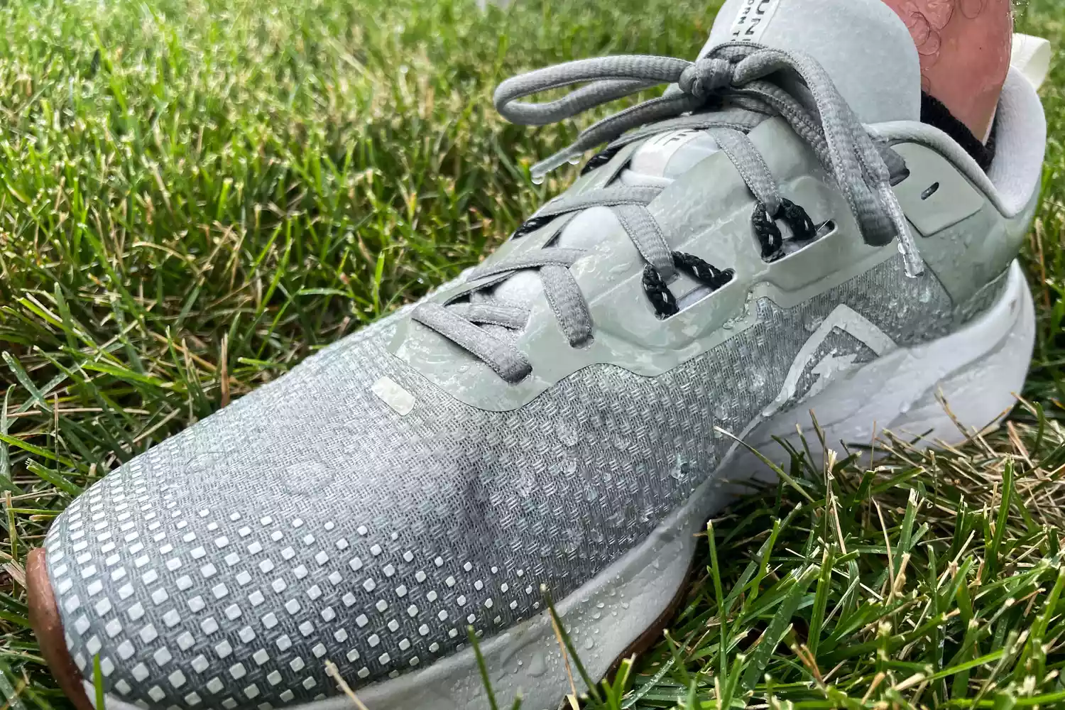 The Nike Juniper Trail 2 GORE-TEX Men's Waterproof Trail Running Shoe in grass