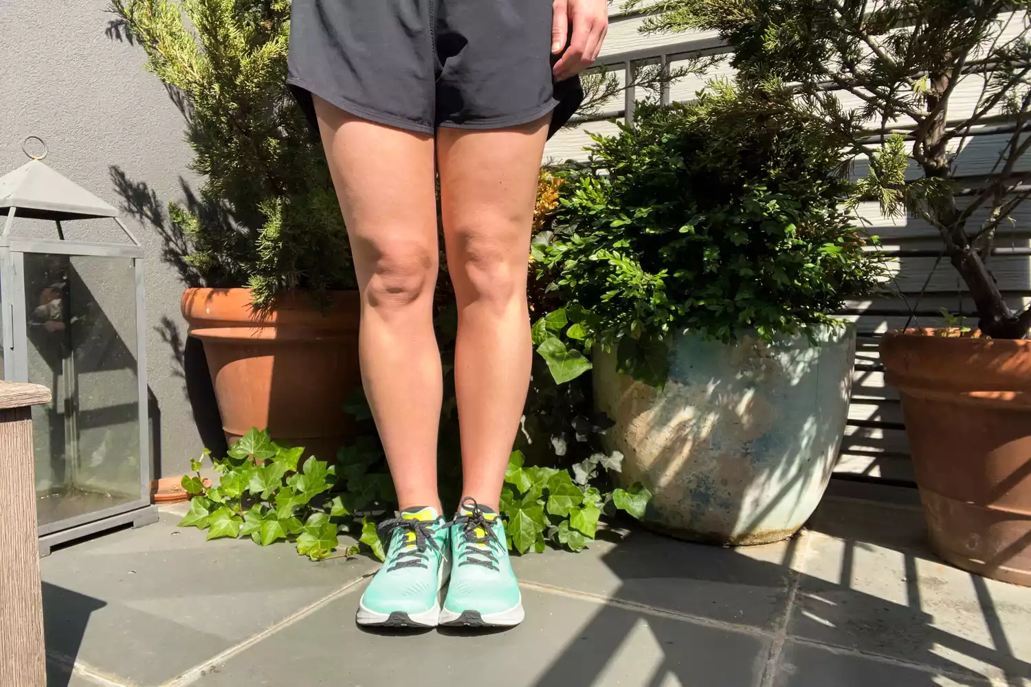 A person wearing the Altra Running Experience Flow sneakers