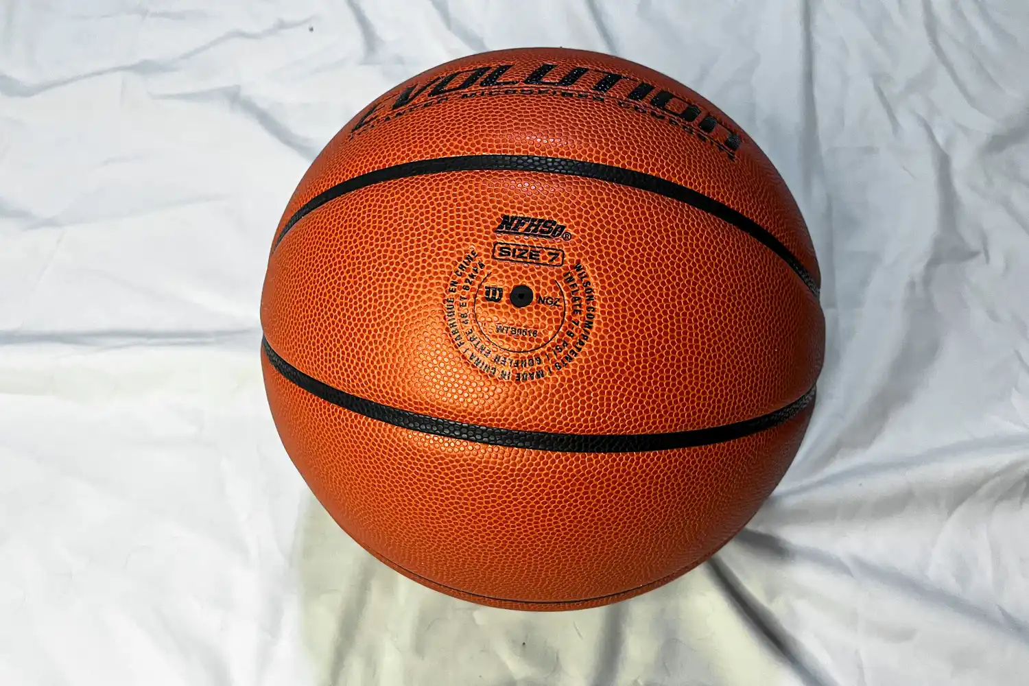 The air hole on the Wilson Evolution Game Basketball