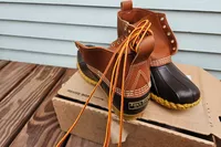 The L.L. Bean Women's 6in Bean Boots on the box