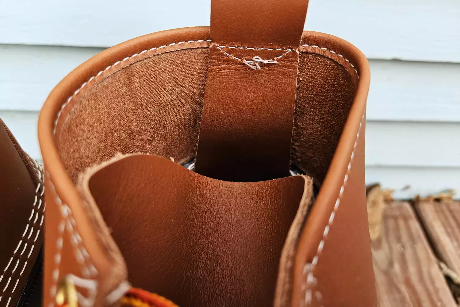 The inside of the L.L. Bean Women's 6in Bean Boots
