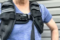 The strap on the front of the Zelus Weighted Vest