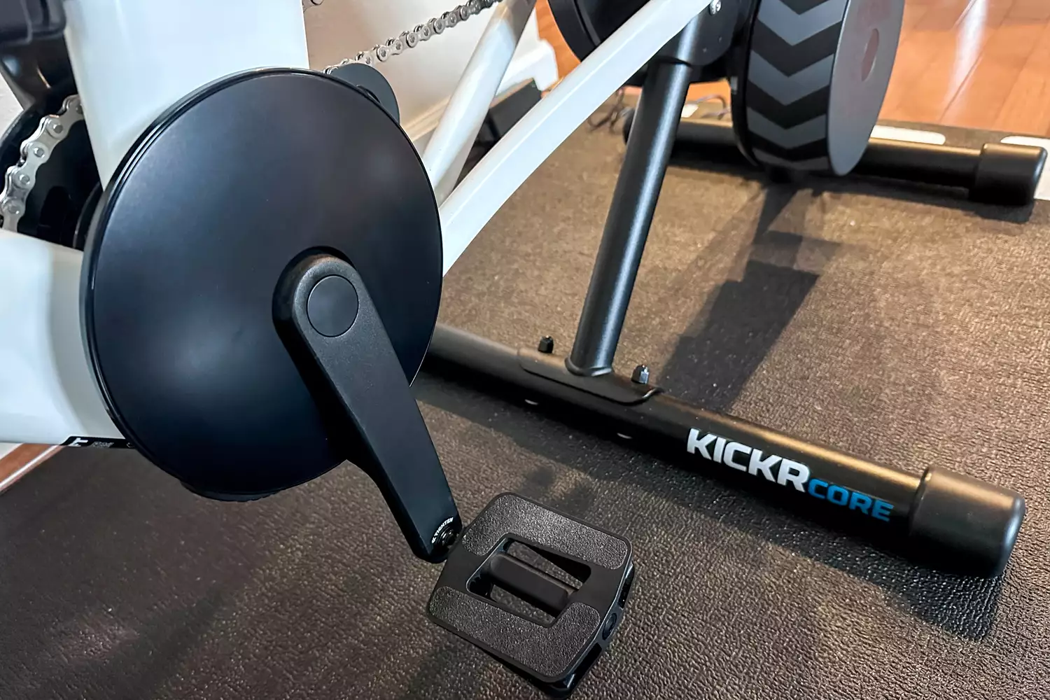 The pedal on the Zwift Ride with KICKR CORE