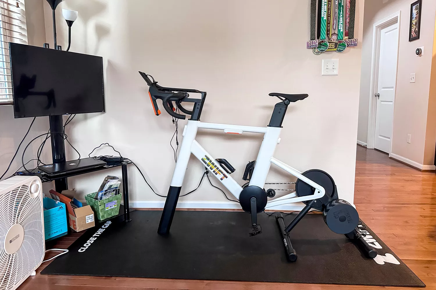 A side view of the Zwift Ride with KICKR CORE