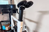 The adjustable seat on the Zwift Ride with KICKR CORE
