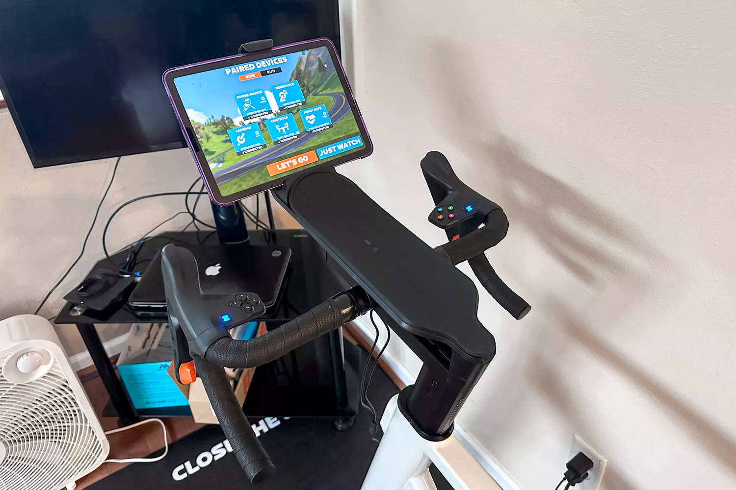 The digital display on the Zwift Ride with KICKR CORE