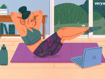 Woman doing abdominal workout