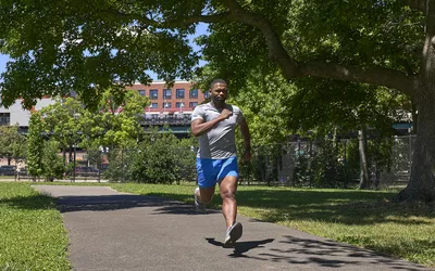 Man running outside