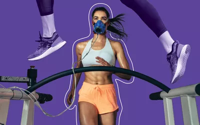 Woman Performing a VO2 Max Test